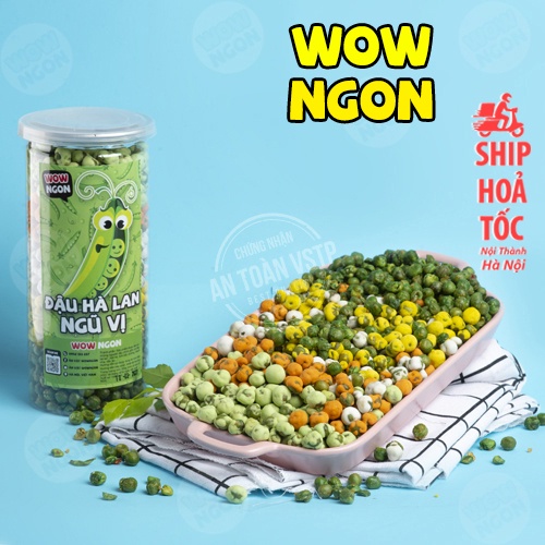 Đậu Hà Lan Ngũ Vị 450G WOWNGON ăn vặt Hà Nội vừa ngon lại vừa rẻ, sản phẩm đảm bảo An Toàn Vệ Sinh Thực Phẩm