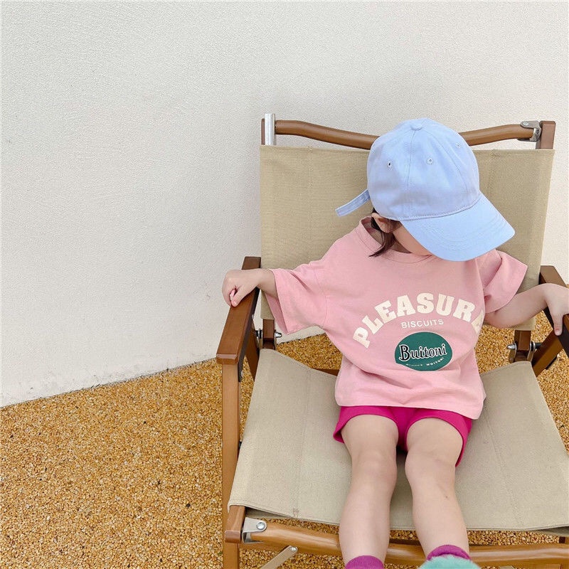 Bộ Trang Phục Gồm Áo Thun Tay Ngắn Và Quần Dài Bằng Vải Cotton Thời Trang Mùa Hè Dành Cho Bé Gái 5 Món