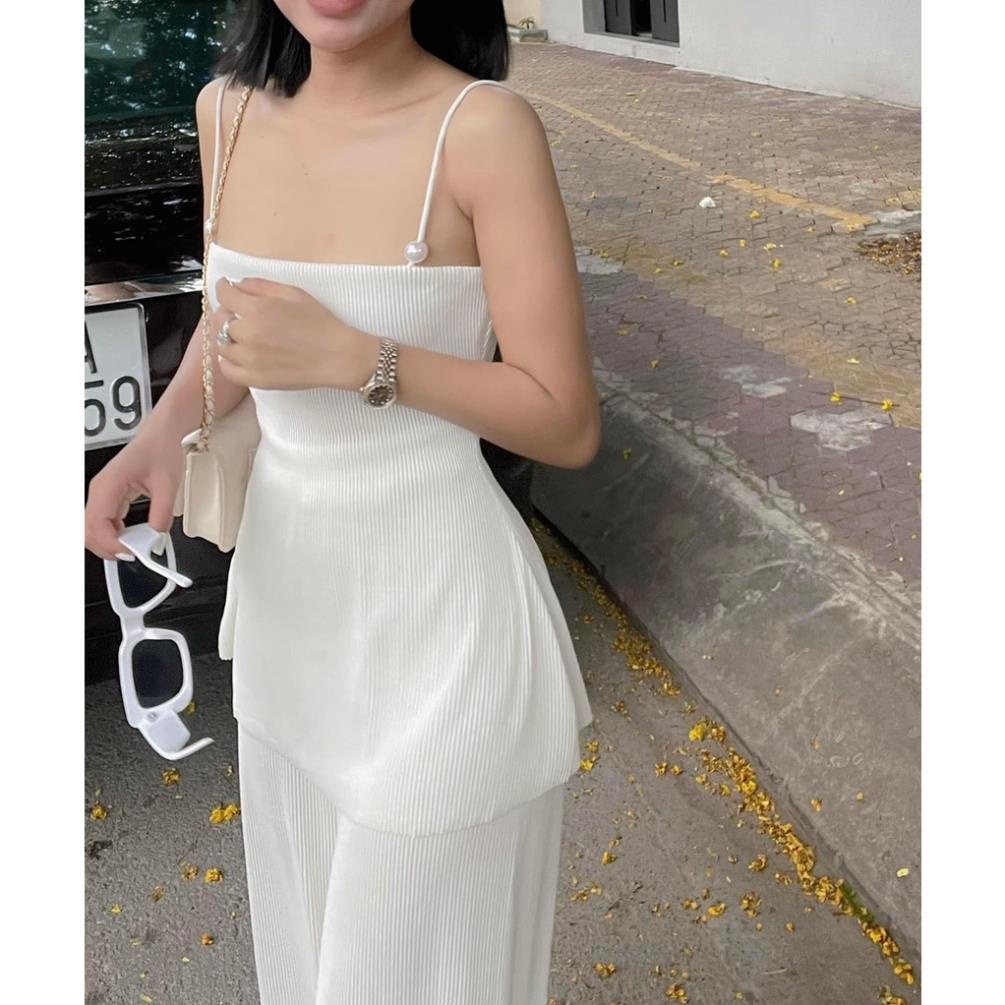 Váy 2 dây đính ngọc chất siêu mềm cực sang chảnh