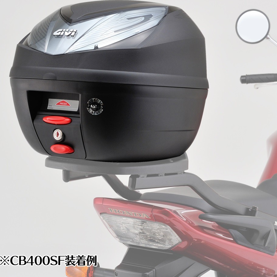 Thùng GIVI E250N/ E250N2 WILDCAT Phản Quang Đỏ/ Xám Khói 25 Lít Khóa Monolock Hàng Chính Hãng – HBCENTER