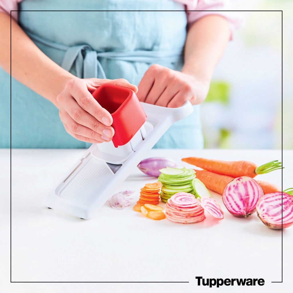 Dụng Cụ Dao  Bào Hành Tupperware Speedy Mando Thiết Kế Nhỏ Gọn Chân Chống Trượt, Lưỡi Dao 2 Chiều Sắc Giúp Bào Lát Mỏng