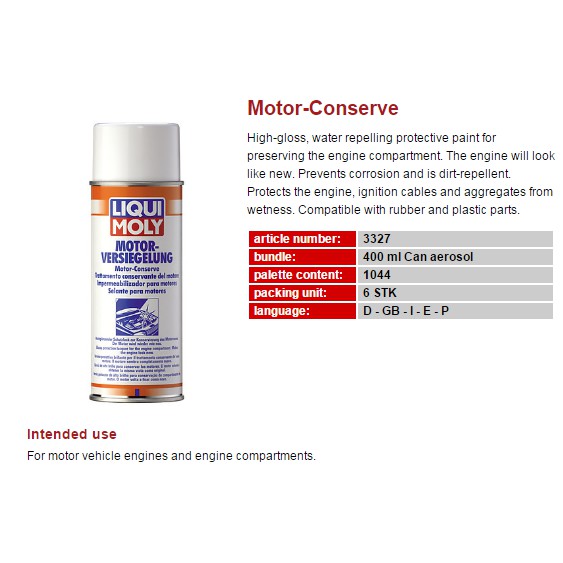 Dung dịch phủ bóng động cơ Liqui Moly 3327- Moto Versiegelung.