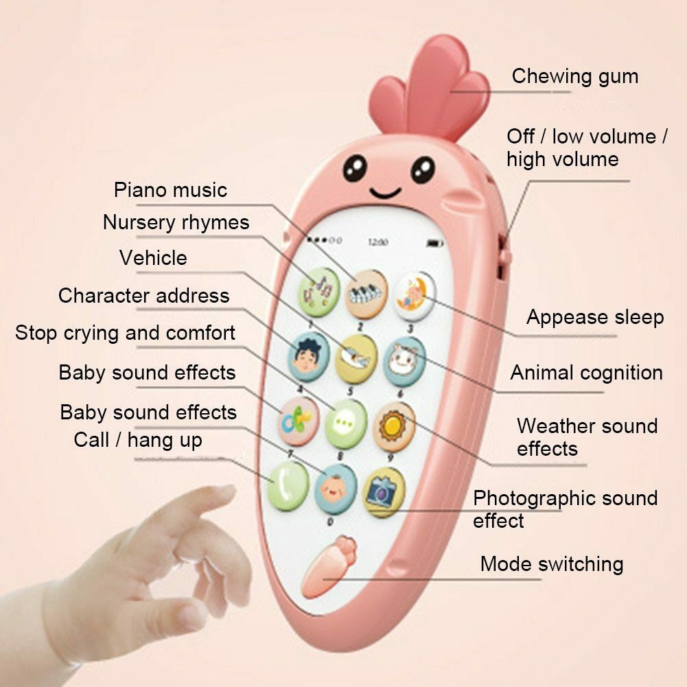 Điện thoại đồ chơi hình củ cà rốt xinh xắn cho bé