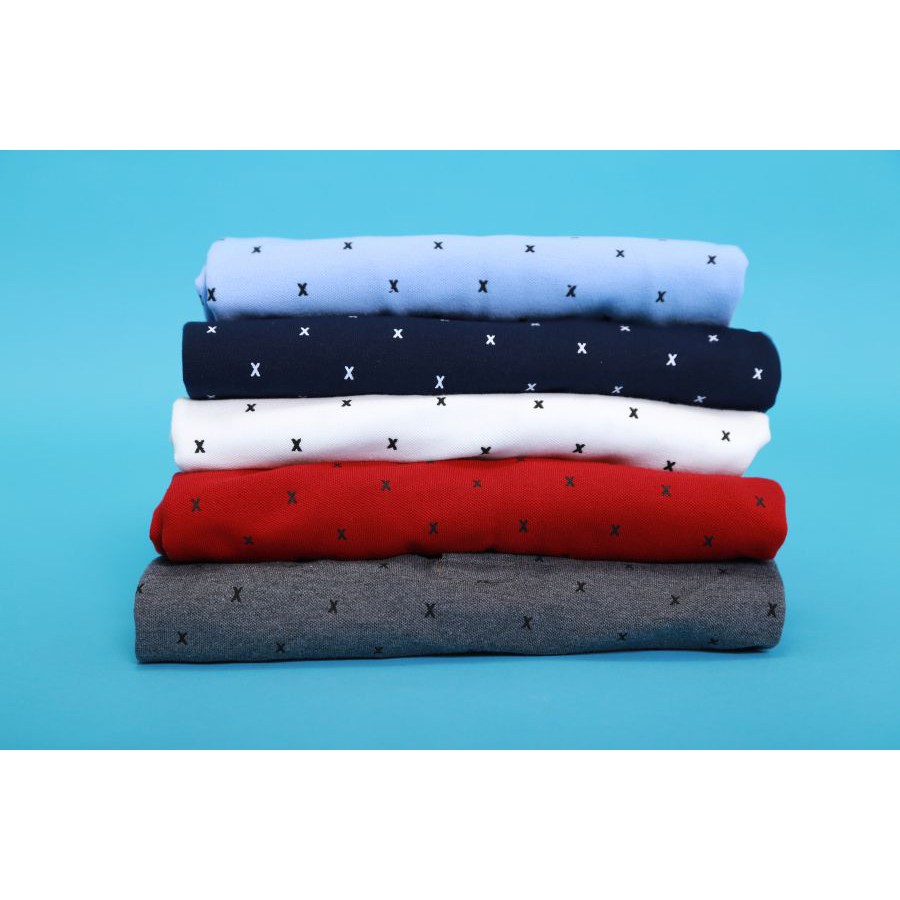 Áo thun nam cổ bẻ họa tiết Pigofashion GU02 (xanh đen) | BigBuy360 - bigbuy360.vn