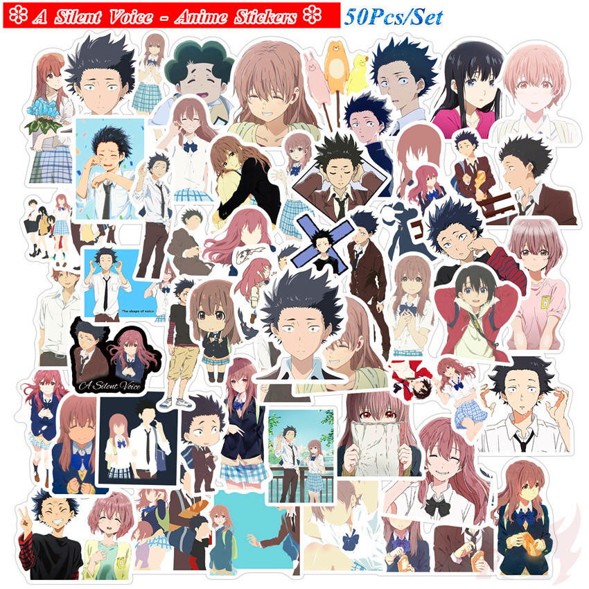 ❉ A Silent Voice/The Shape of Voice - Anime Ishida Shouya Nishimiya Shouko Stickers ❉ 50Pcs/Set Waterproof DIY Fashion Decals Doodle Stickers