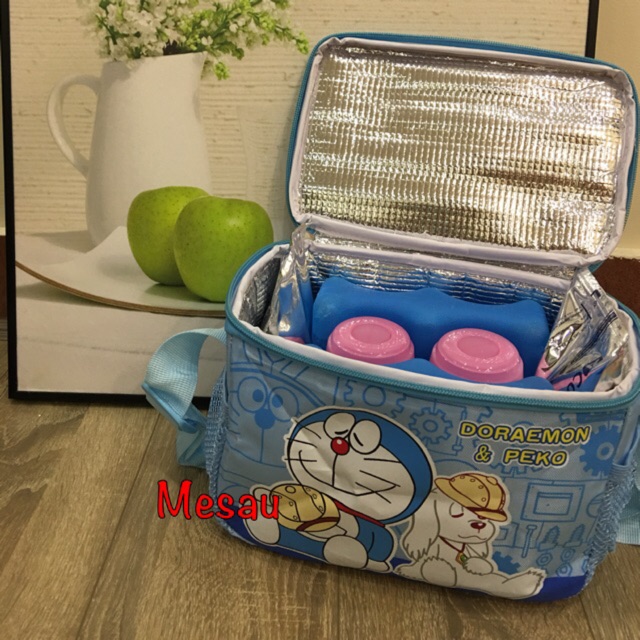 Túi Giữ Nhiệt Giữ Lạnh Sữa Kèm 2 Thanh Đá Khô 2 Rãnh ( Mẫu Mới)