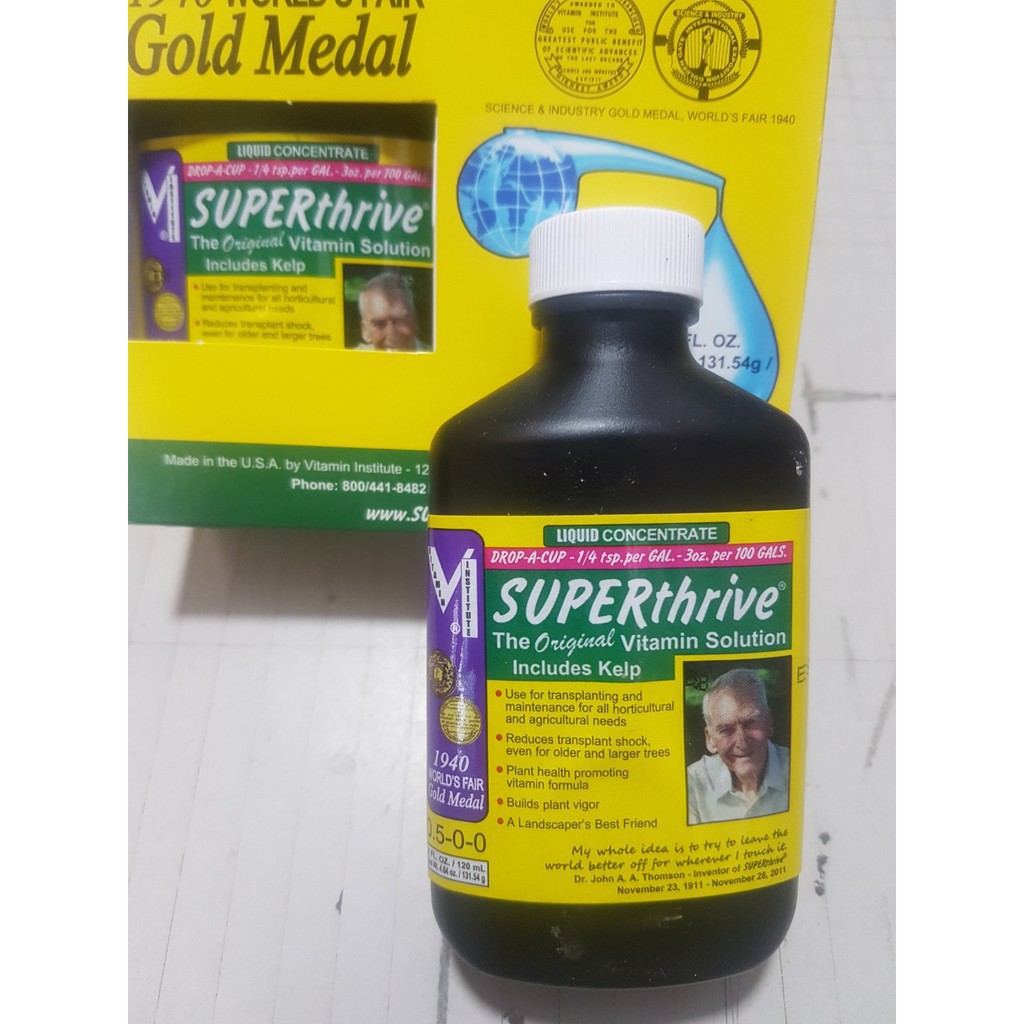 [Hàng chuẩn zin] Siêu phẩm Superthrive 120ml - Mỹ - 50 loại chất kết hợp dành cho lan, cây cảnh [có ảnh cây]