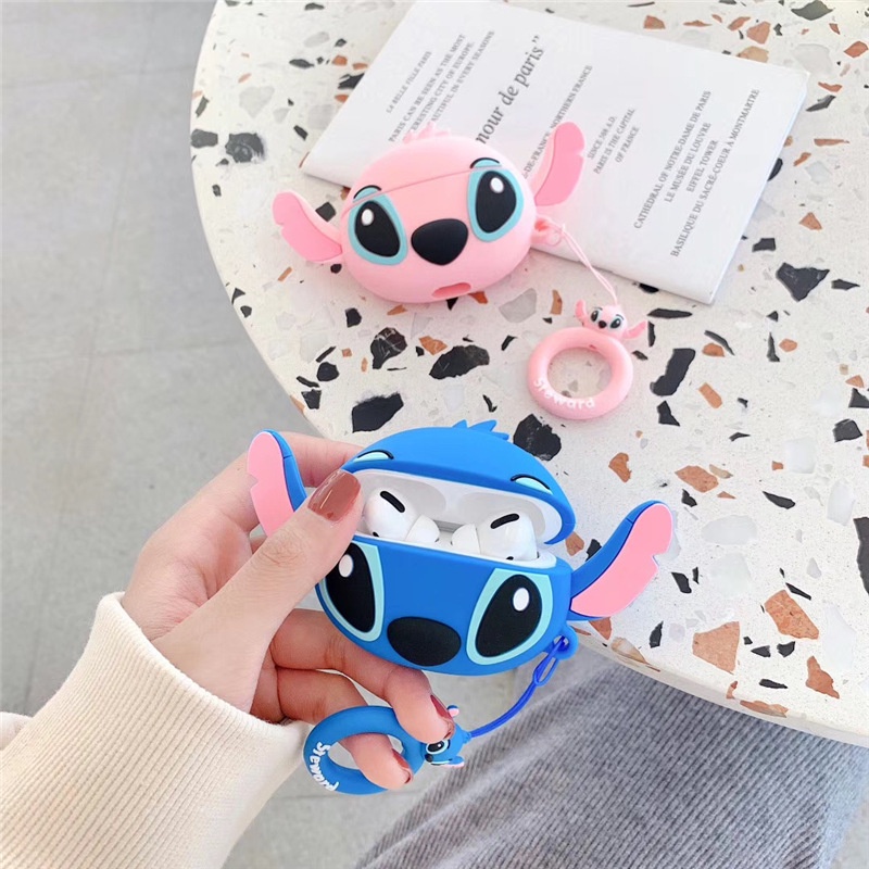 Vỏ Bảo Vệ Hộp Sạc Tai Nghe Bluetooth Không Dây Xiaomi I 12 Họa Tiết Hoạt Hình Dễ Thương Kèm Dây Đeo Tiện Dụng