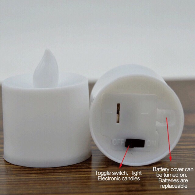 [LIKADO] Nến điện tử(5 cây kèm pin)nến đèn led sẵn pin trang trí bàn tiệc tết an toàn (SP001911)