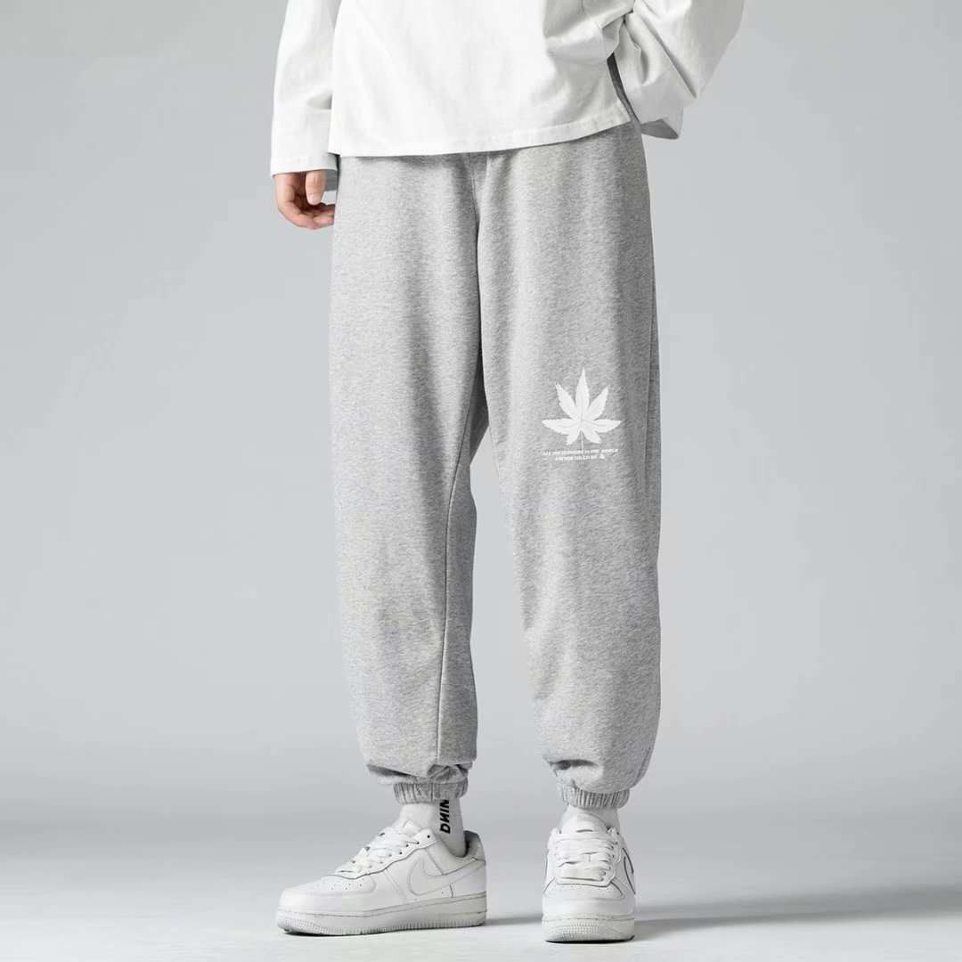 Quần Dài Thể Thao Nam Nữ In Hình Lá Phong Phong Cách Hong Kong Size M-8Xl | BigBuy360 - bigbuy360.vn