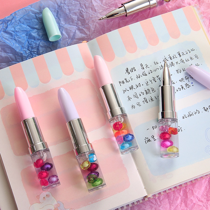 Bút Bi Cute- Bút Bi Nước Son Môi Mực Đỏ
