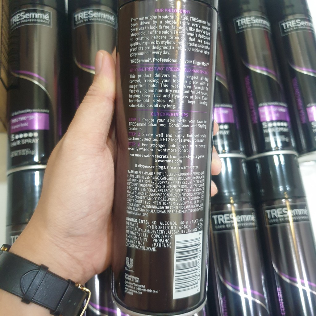 Xịt giữ nếp tóc Tresemme TRES Two Freeze Hold 5 - 311gram