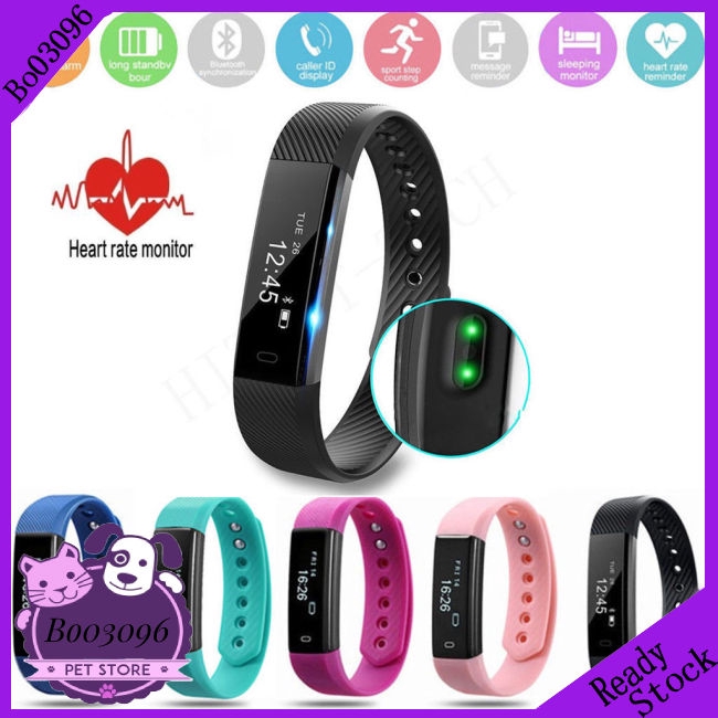 Bluetooth Smart Watch Heart Rate Blood Pressure Monitor Fitness Tracker