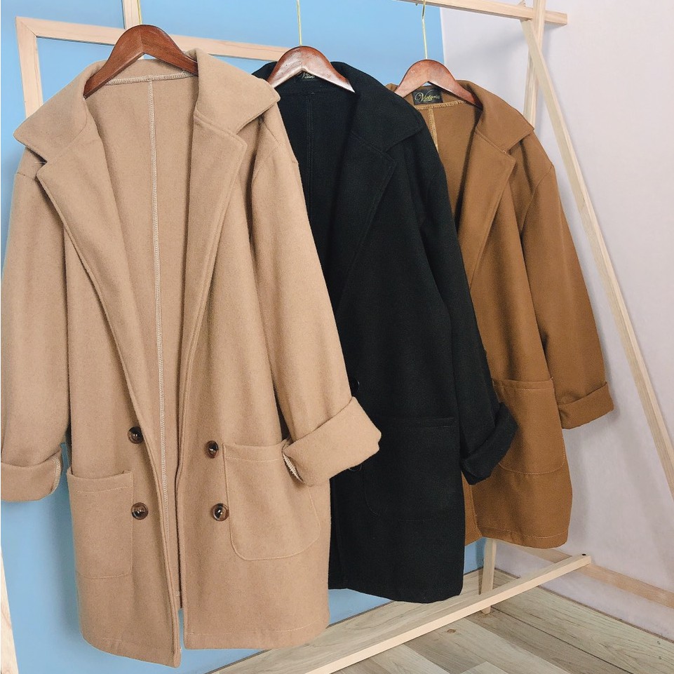 Áo Khoác Dạ Nữ Phong Cách Ulzzang