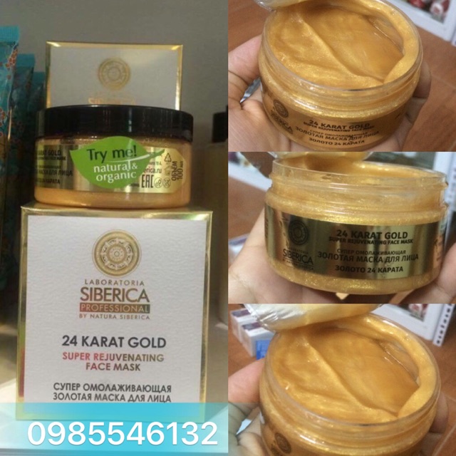 Mặt Nạ NATURA SIBERICA Tinh Chất Vàng 24K Gold