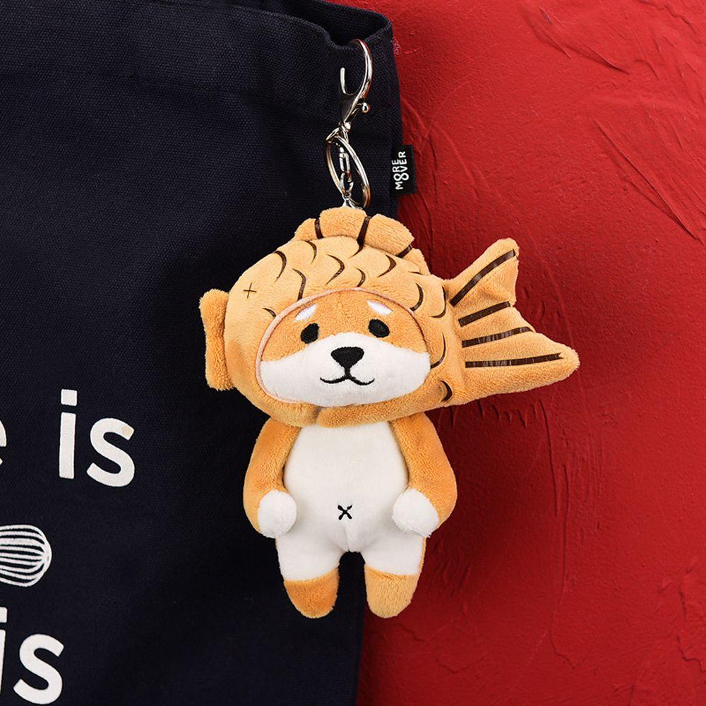 Móc Khóa Hình Đầu Chó Shiba / Chó Husky / Heo Husky Nhồi Bông Dễ Tháo Rời Charms