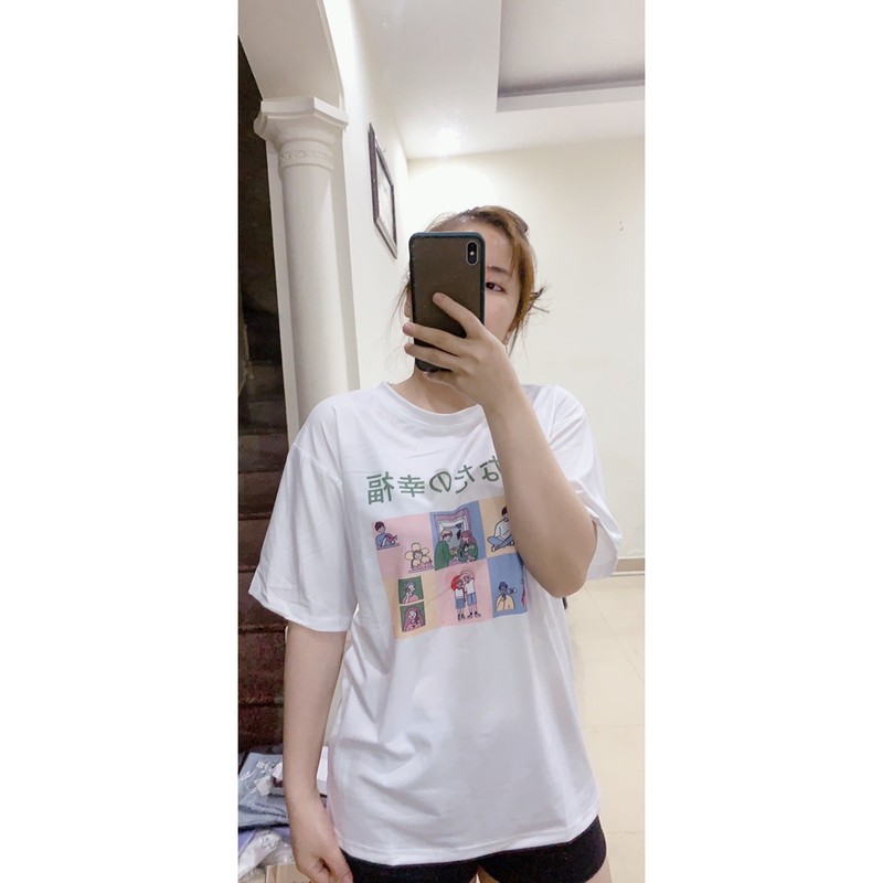 Áo thun tay lỡ trắng | BigBuy360 - bigbuy360.vn