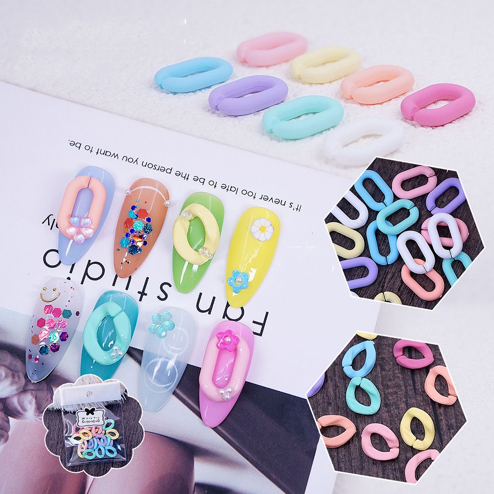 [Hàng mới về] Phụ kiện trang trí móng nghệ thuật màu kẹo ngọt họa tiết hoạt hình 3d DIY