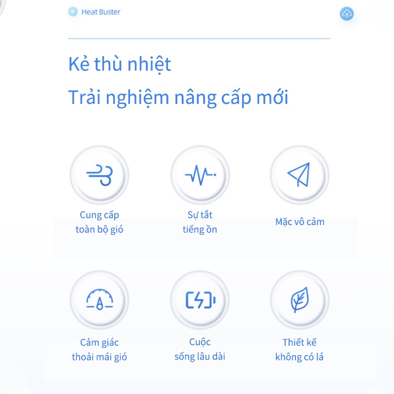 Quạt cổ massage mini không cánh, Quạt trần Class 3, Sạc pin 2000mAh, Đa hướng gió, Bảo hành 1 tháng