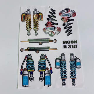 Decal tem nổi hình phuộc Ohlins Nitron trợ lực cao cấp dán xe máy, ô tô, mũ bảo hiểm chống thấm nước, chống bay màu