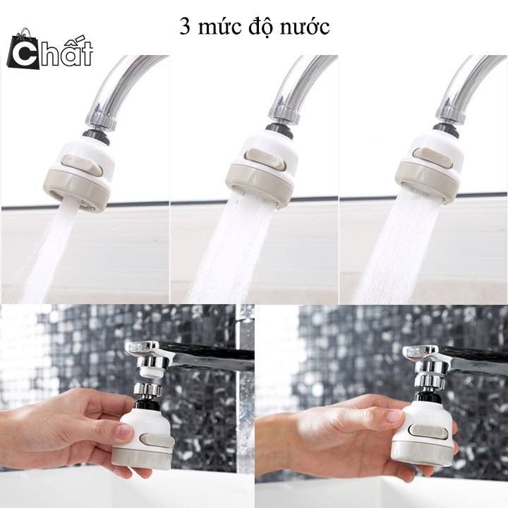 Combo đầu vòi tăng áp 3 mức độ cho bồn rửa chén + dụng cụ đựng đồ rửa chén Tashuan