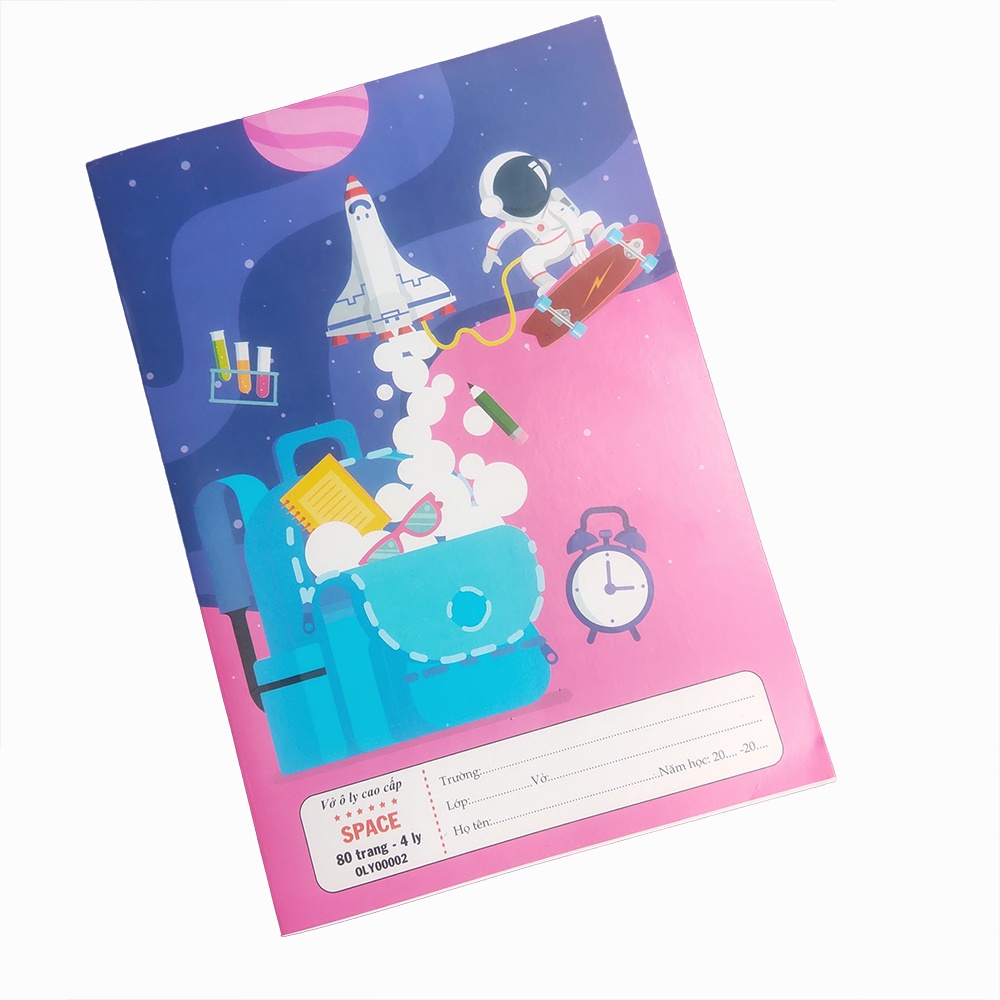 Vở ô ly cao cấp 80 trang TOTAL SPACE - 5 QUYỂN