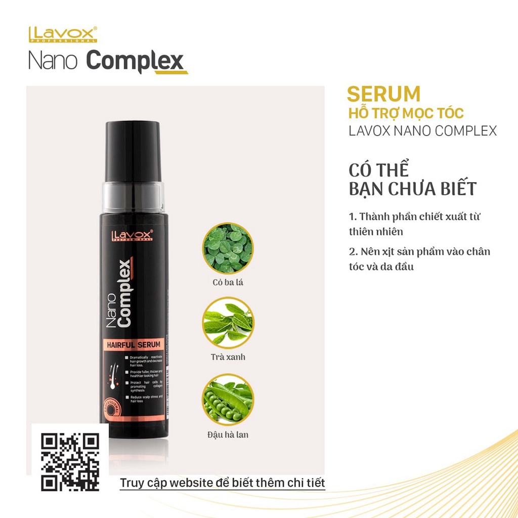 Serum kich thích mọc tóc cao cấp Mollyhair Nanocomplex, sử dụng cho mọi loại tóc, hạn chế gãy rụng xây dựng chân tóc