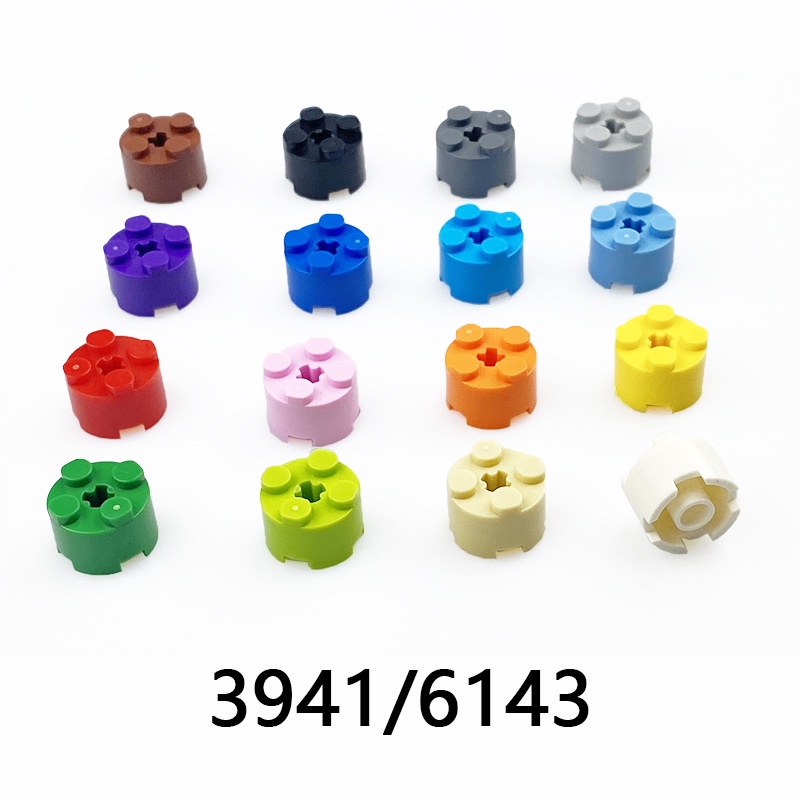 Đồ chơi giáo dục lắp ráp   logo moc combo 10 gạch trụ tròn 2x2 c12 6143