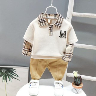 [ẢNH THẬT[ Set bộ sơ mi công tử chữ M cho bé trai 6-17kg - Shubishop.vn