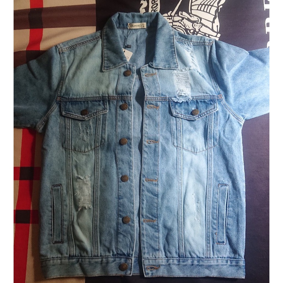 [VIP] Aó khoác jean nam GM rách nhẹ kinh điển form chuẩn đẹp hình thật túi thật nhận hàng bất ngờ từ Chiwawa shop