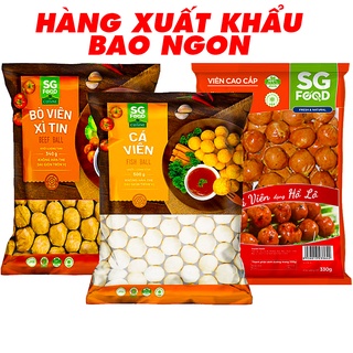 Cá viên phô mai, bò viên, tôm viên, gà viên SG Food 500gr đủ vị