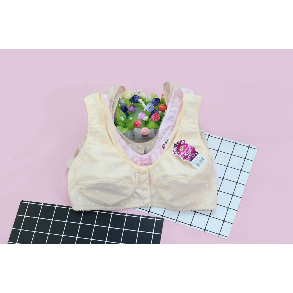 Áo ngực thiết kế khóa phía trước thoáng khí thoải mái thời trang cho phụ nữ trung niên