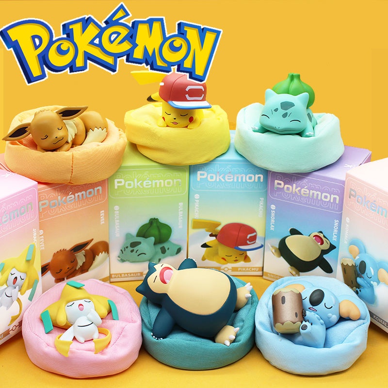 Pikachu Búp Bê Pokémon Bí Ẩn Hộp Ngủ Tư Thế Pikachu Series Búp Bê Pokémon Ngủ Pikachu Mô Hình Hình T