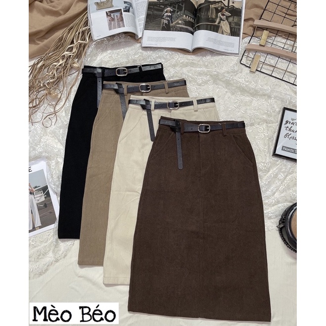 cv463- chân váy nhung tăm dài | BigBuy360 - bigbuy360.vn