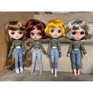 Quần jean cho búp bê blythe