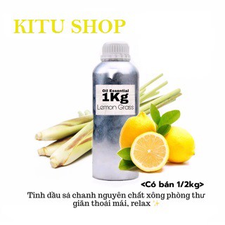 «1kg» 🎈 Tinh Dầu Chanh Sả Nguyên Chất 100% - Loại 1 ❃