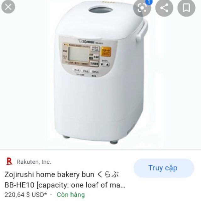 Máy làm bánh mì zojirushi BB HAQ10  của Nhật