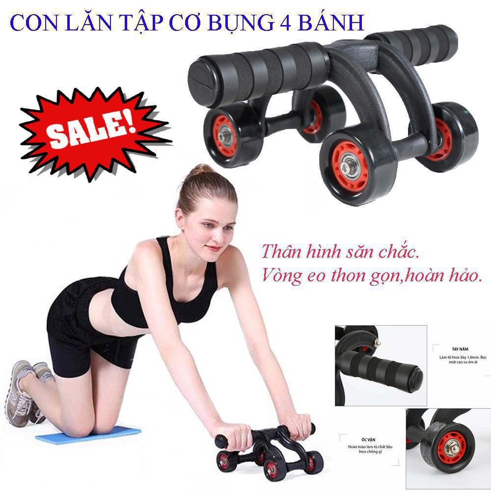 Con Lăn Tập Bụng 4 Bánh ( AB ROLLER AND PUSH UP BAR)- Gia Dụng Thương Nguyễn- T06