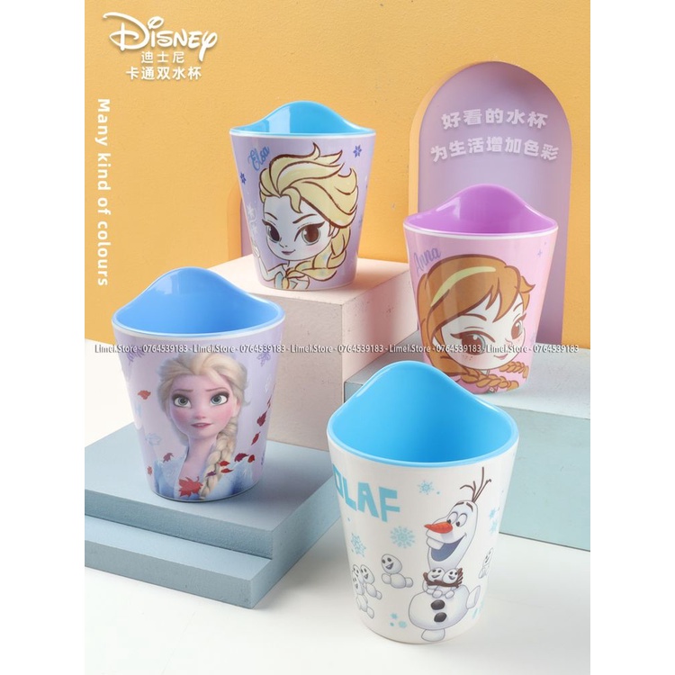 Ly nhựa uống nước melamine Frozen Elsa Mickey Princess Car Disney cho trẻ em bé trai gái