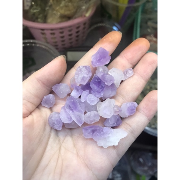 Vụn tím thô Amethyst thanh tẩy handmade
