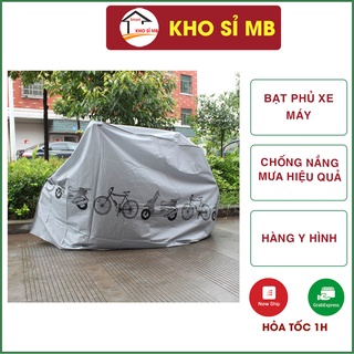 bạt phủ xe máy, bạt che xe máy, chống mưa nắng kho sỉ mb