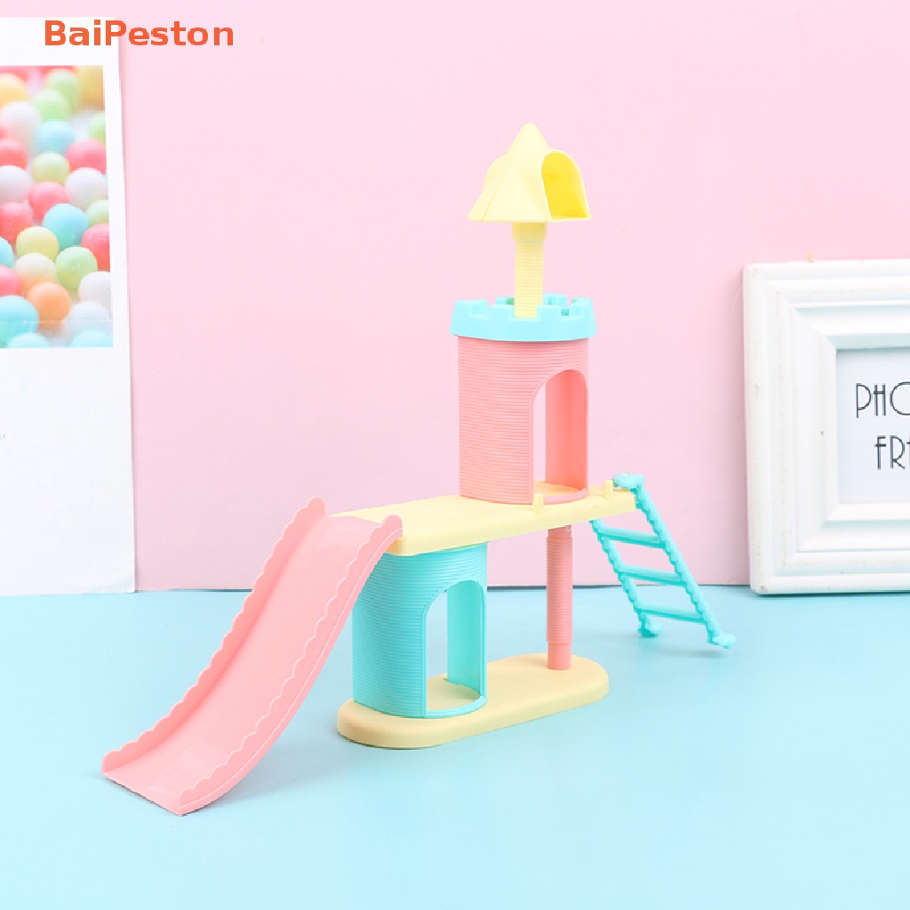 [BaiPeston] 1 Cặp Mô Hình Lâu Đài Công Viên 1: 12 Trang Trí Nhà Búp Bê DIY