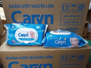 Khăn ướt Caryn không mùi 100 tờ ( hàng tặng khuyến mãi)