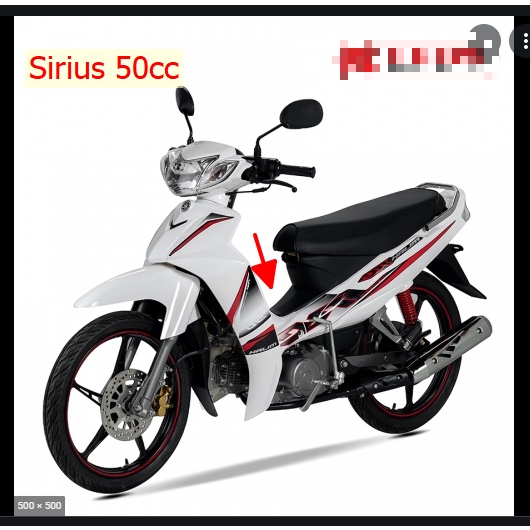 Baga xe Sirius thường, xăng cơ 110cc 2006-2021, Sirius 50cc (nhựa, inox 10 ly, titan 7 màu) (giá 1 cái)