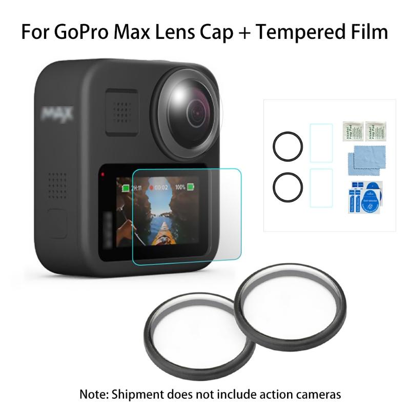 1 bộ kính cường lực bảo vệ ống kính máy ảnh thể thao GoPro Max | BigBuy360 - bigbuy360.vn