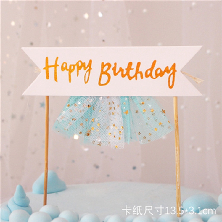 Que HPBD váy xanh