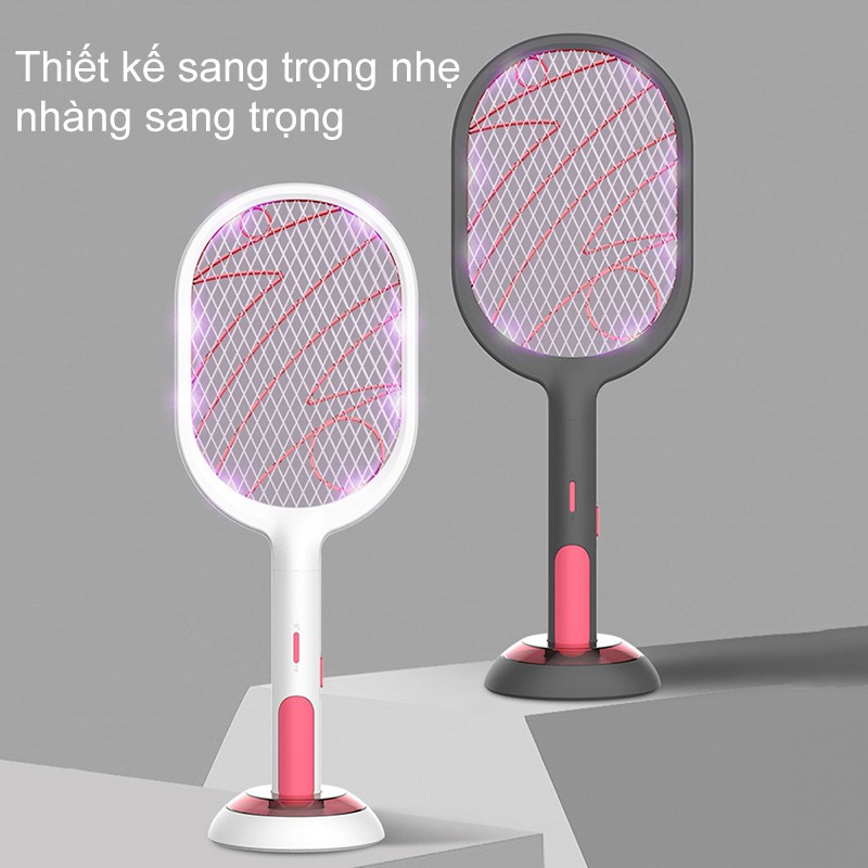 [HCM]Vợt bắt muỗi kiêm đèn tích điện đa năng 2 in 1- Thiết kế 3 lớp thép không gỉ, an toàn khi sử dụng-GM-LYMWP00