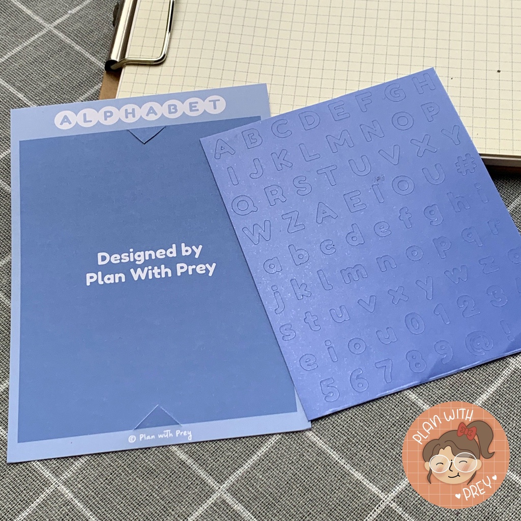Sticker Alphabet bảng chữ cái trang trí sổ, bullet journal, toploader | Designed by Plan With Prey