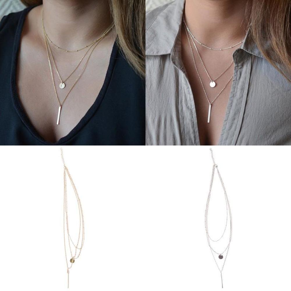 Vòng cổ 3 Lớp Đính Đồng Xu Và Tua Rua Phong Cách Retro Thời Trang Cho Nữ H8J9