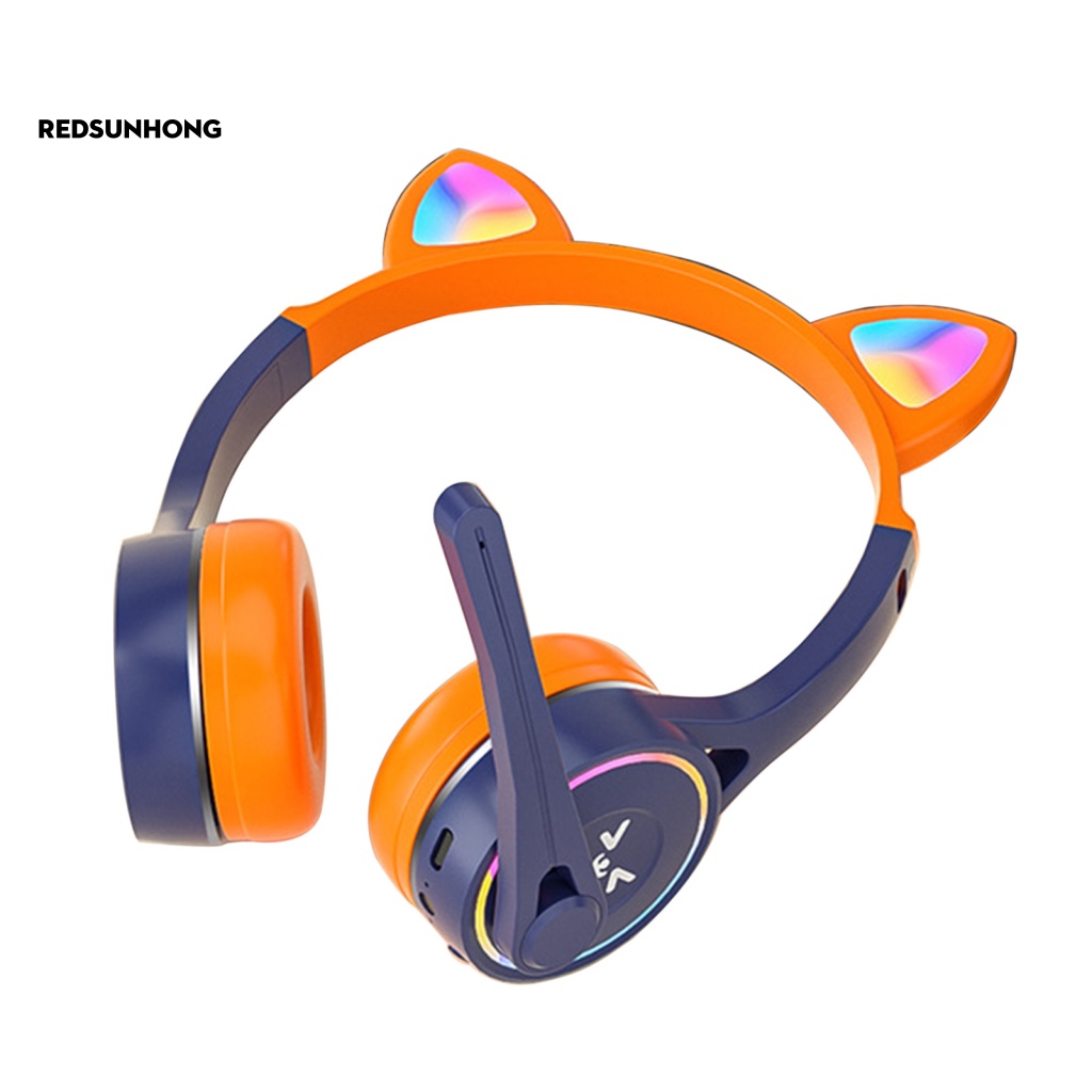 Tai Nghe Bluetooth Không Dây Hình Tai Mèo 3D Thời Trang Cho Điện Thoại